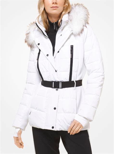 michael kors coat white|michael kors winter puffer coats.